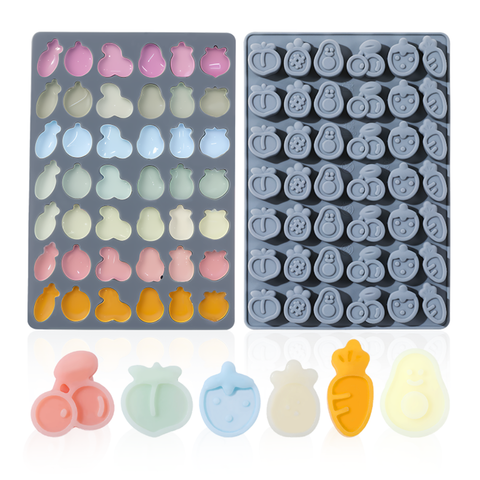 Molde Gomitas Frutitas y Verduras Minis