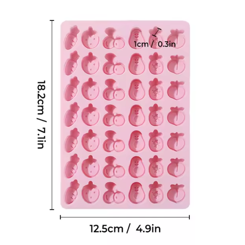 Molde Gomitas Frutitas y Verduras Minis