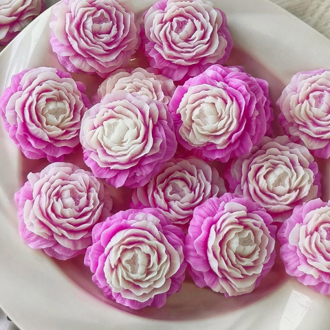 Molde 4 Peonias Chicas