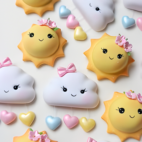 Molde Nube, Sol y Luna 2D