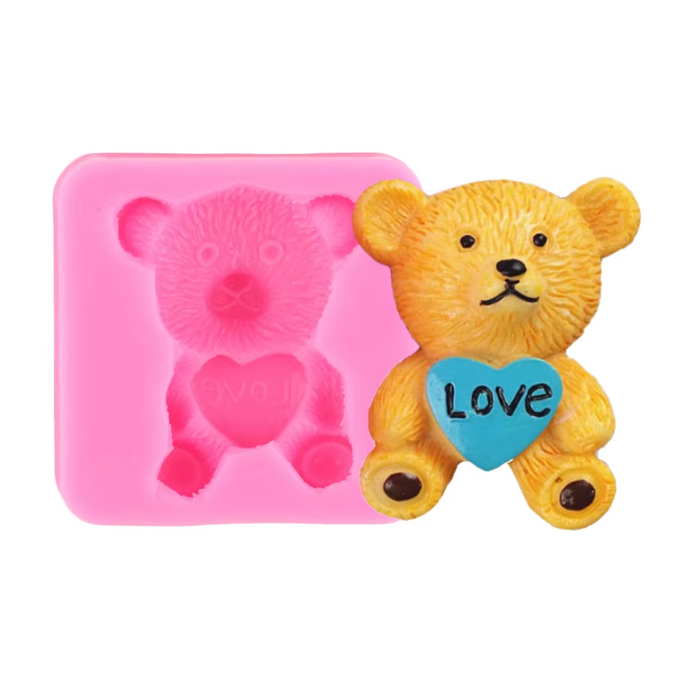 Molde Osito Corazón Love Fondant