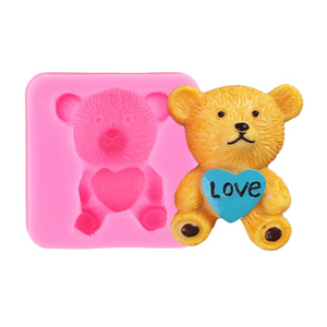 Molde Osito Corazón Love Fondant