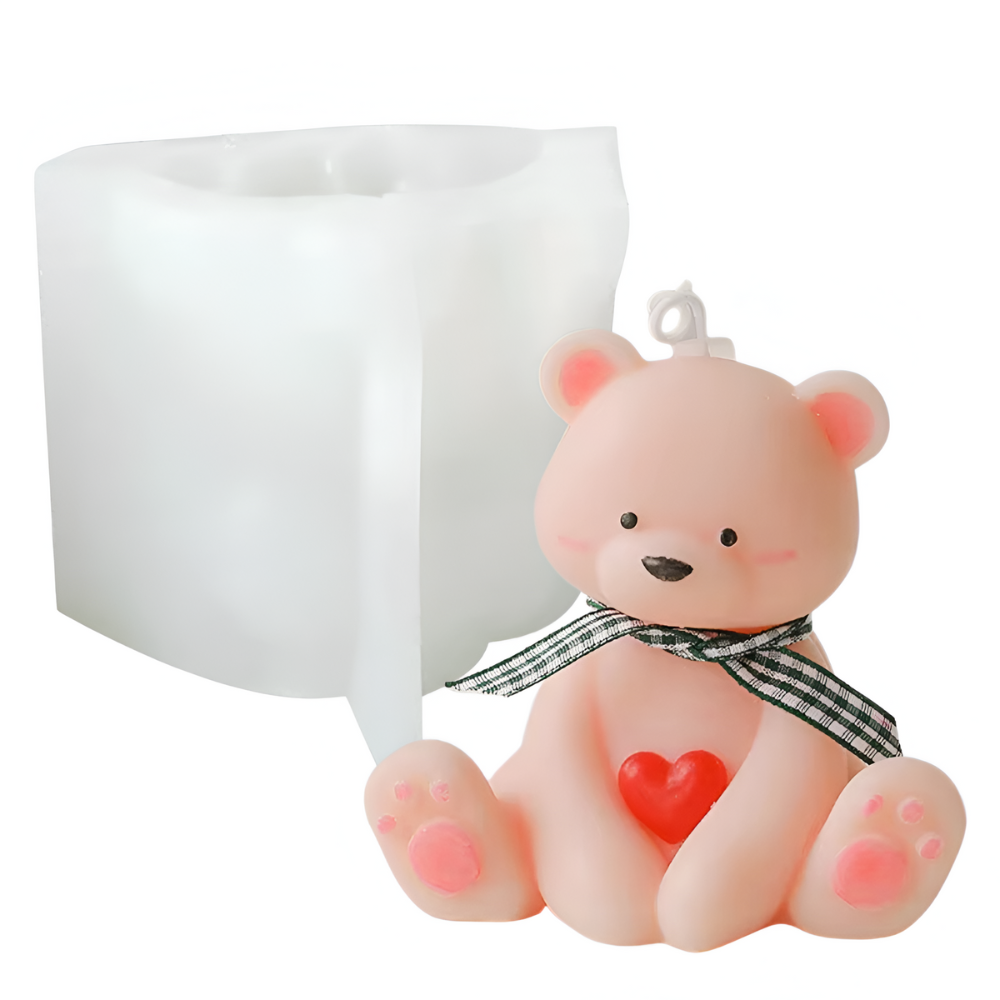 Molde Osito Peluche Sentadito 3D