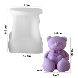 Molde Oso Corazón 3D