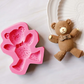 Molde Oso Decoración Fondant Feliz 2D
