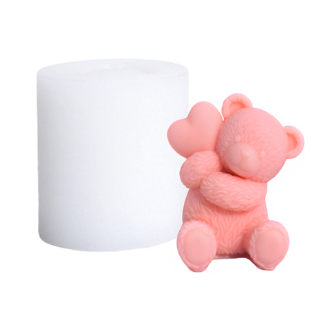 Molde Oso Globito Corazón 3D