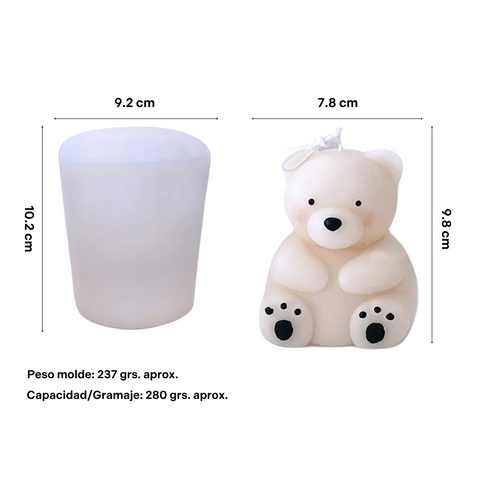 Molde 3D Oso Glotón 10 cm