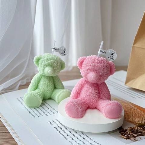 Molde de Silicón Osito de Peluche Sentado Chico