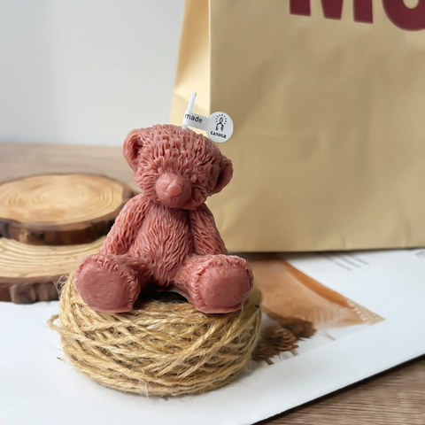Molde de Silicón Osito de Peluche Sentado Chico