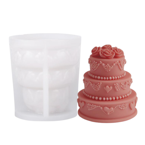 Molde Pastel 3 Pisos 3D