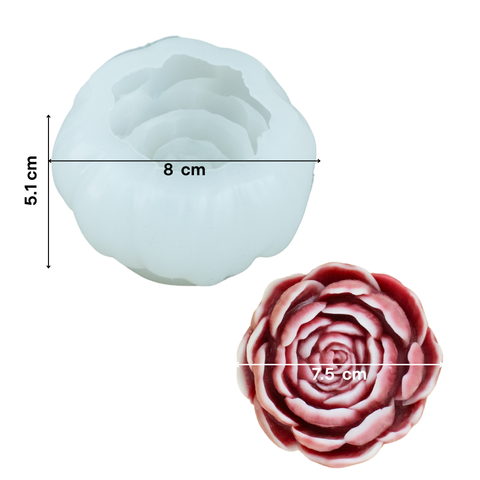 Molde Peonia Abriendo 3D