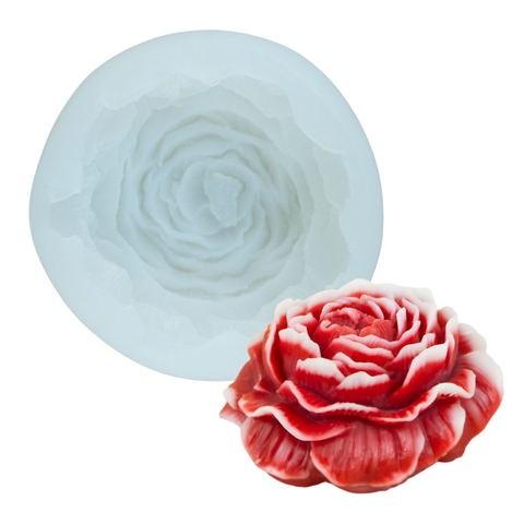 Molde de Silicón Flor Peonia Mediana Vela