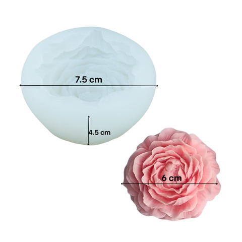 Molde de Silicón Flor Peonia Mediana Vela
