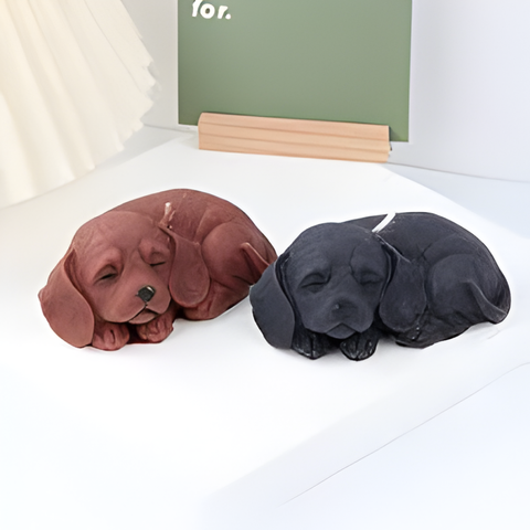 Molde Perrito Basset Dormidito 3D