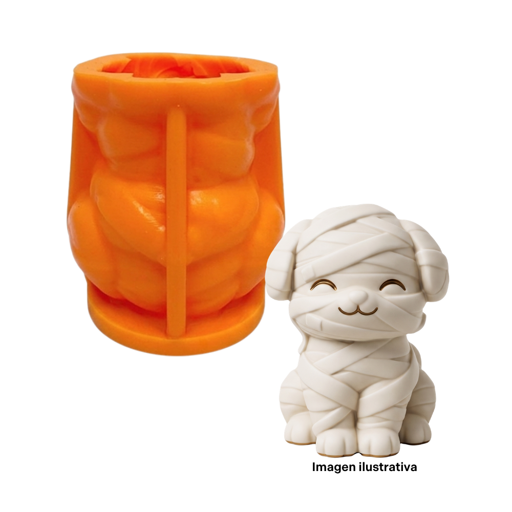 Molde para Vela Cachorrito Momia 3D