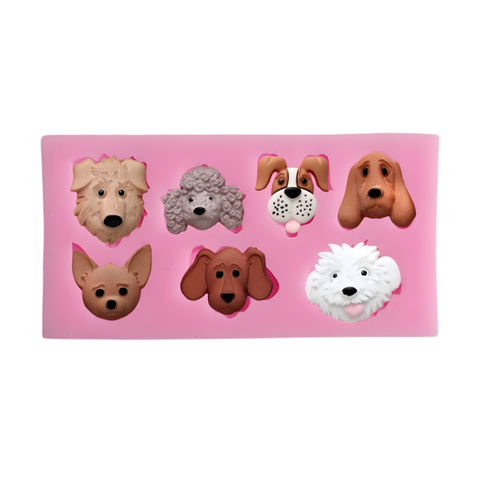Molde Perritos Fondant Caritas