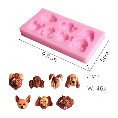 Molde Perritos Fondant Caritas