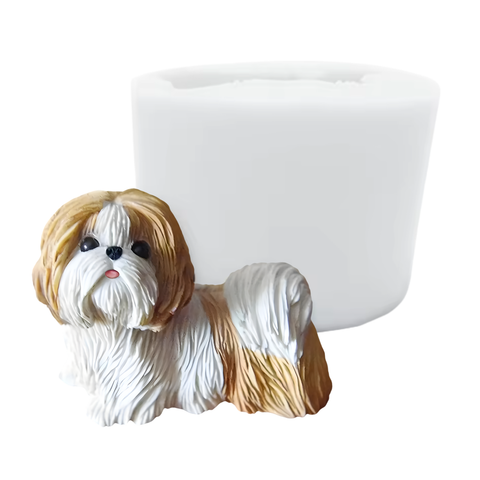 Molde Perrito Shih Tzu 3D
