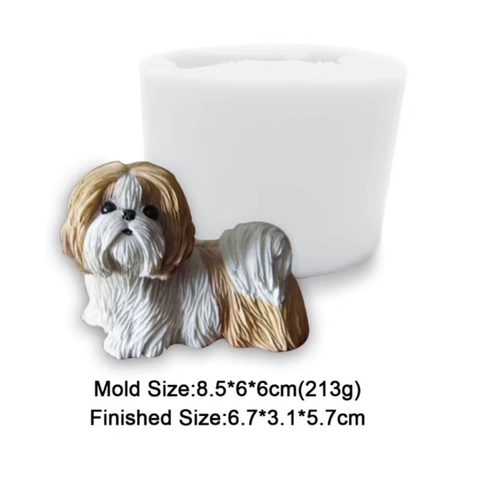 Molde Perrito Shih Tzu 3D