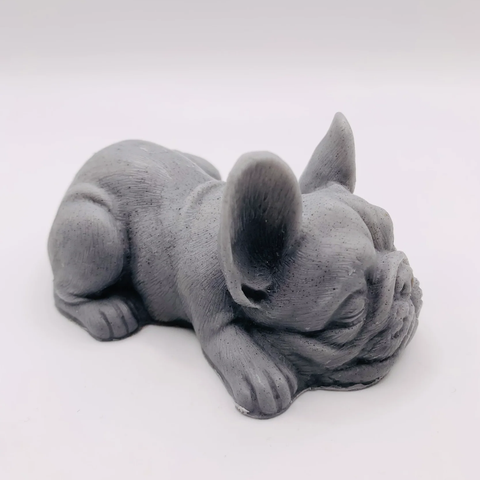 Molde Perro Bulldog Francés Echado 3D