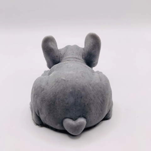 Molde Perro Bulldog Francés Echado 3D