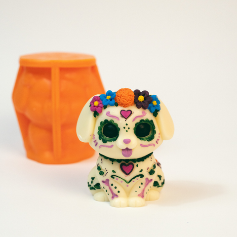 Molde Perro Ofrenda Día de Muertos 3D