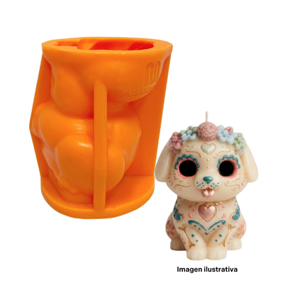 Molde Perro Ofrenda Día de Muertos 3D