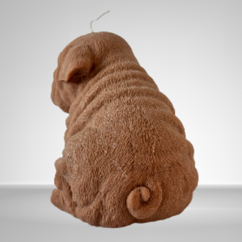 Molde Perro Shar Pie 3D