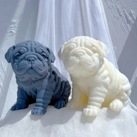 Molde Perro Shar Pie 3D