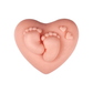 Molde de Silicón Corazón con Piecitos Baby Shower 2D