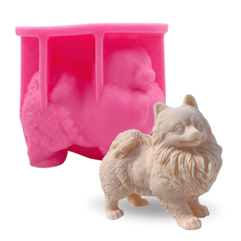 Molde Perro Pomerania 3D