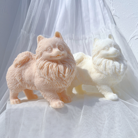 Molde Perro Pomerania 3D