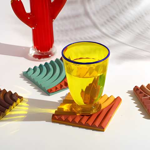 Molde Portavasos Mosaico Rayas