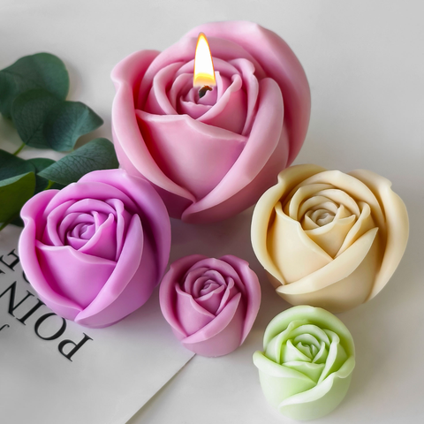 Molde Botón Rosa 3D 6.5 cm