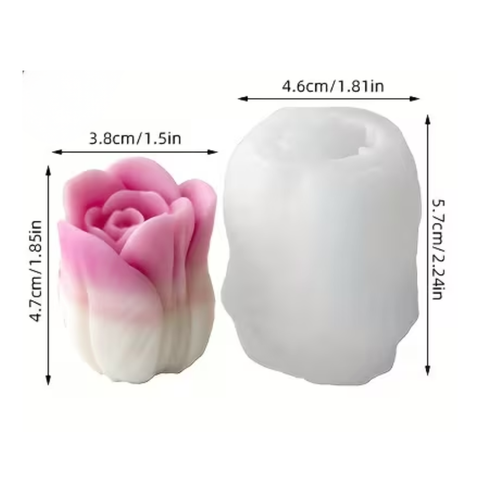 Molde Flor en Botón 3D