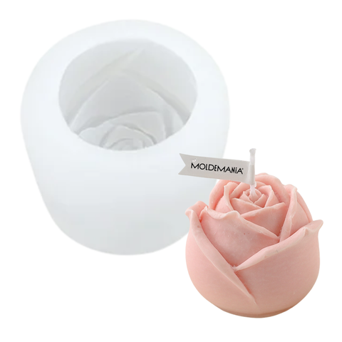 Molde Rosa Botón Pequeña 3D