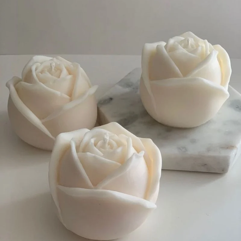 Molde Rosa Botón Mediano3D