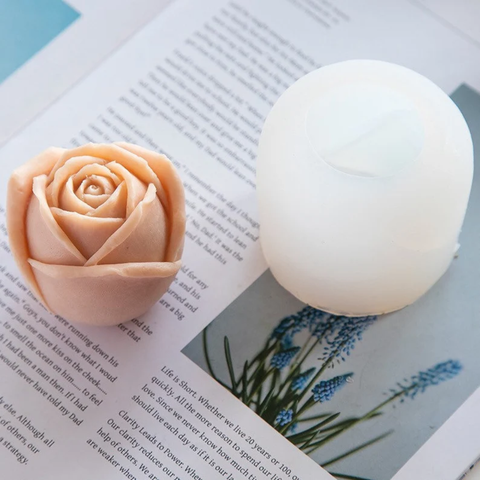 Molde Rosa Botón Mediano3D