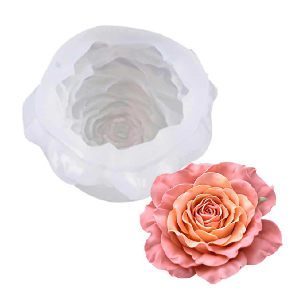 Molde Rosa de Jardín 3D