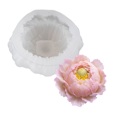 Molde Flor Peonia Mudan 3D