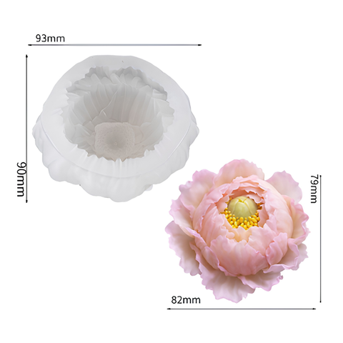 Molde Flor Peonia Mudan 3D