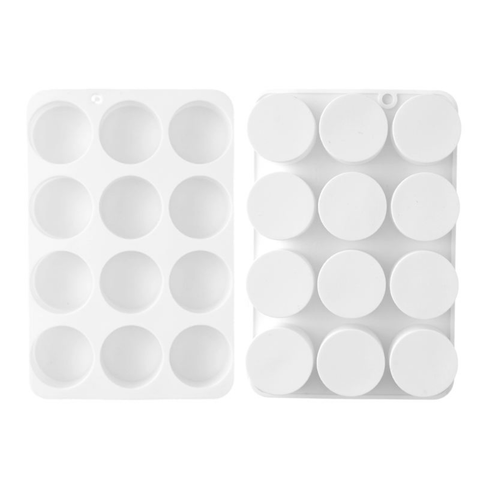 Molde de Silicón 12 Cilindros Mini Reposteros