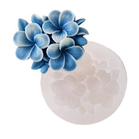 Molde 3 Flores Plumería