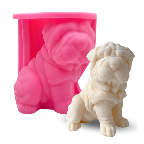 Molde Perro Shar Pie Adulto 3D