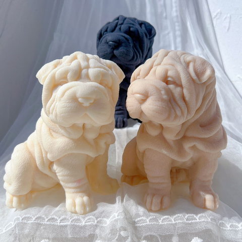 Molde Perro Shar Pie Adulto 3D