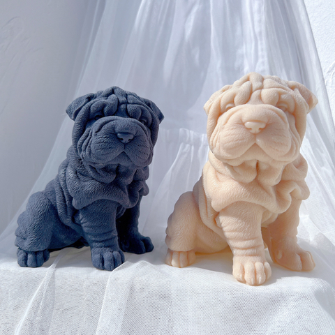 Molde Perro Shar Pie Adulto 3D