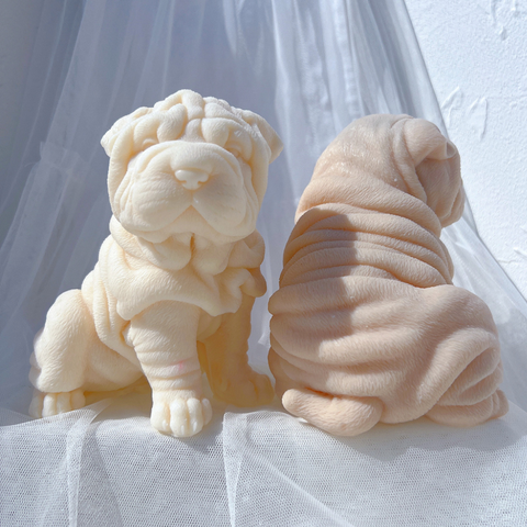 Molde Perro Shar Pie Adulto 3D