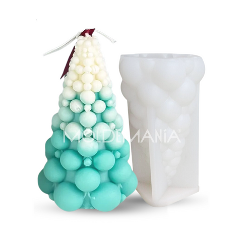 Molde Pino Bolitas Árbol Navideño Molde de Silicón