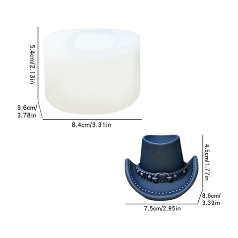 Molde Sombrero Vaquero 3D