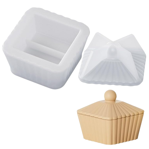 Molde Tarro Trapezoidal con Tapa